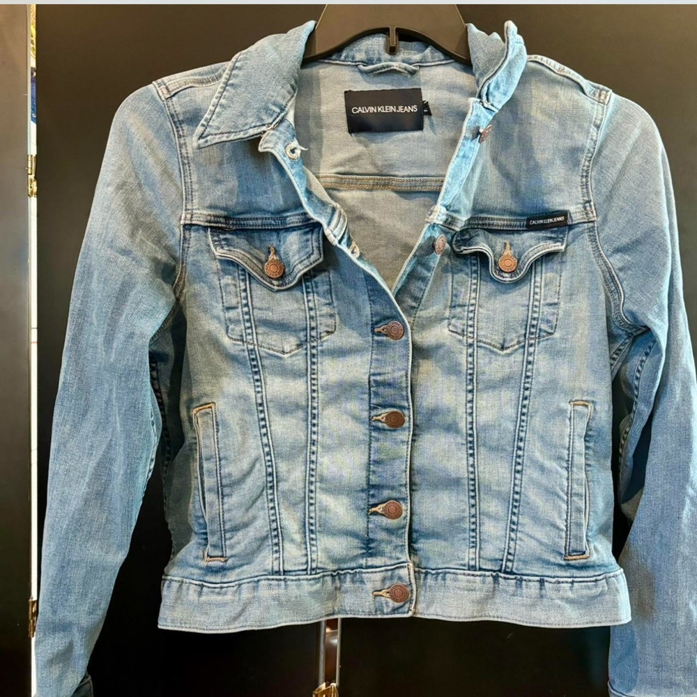 Calvin Klein light blue denim jacket